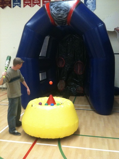 Magic baseball inflatable target practice unit